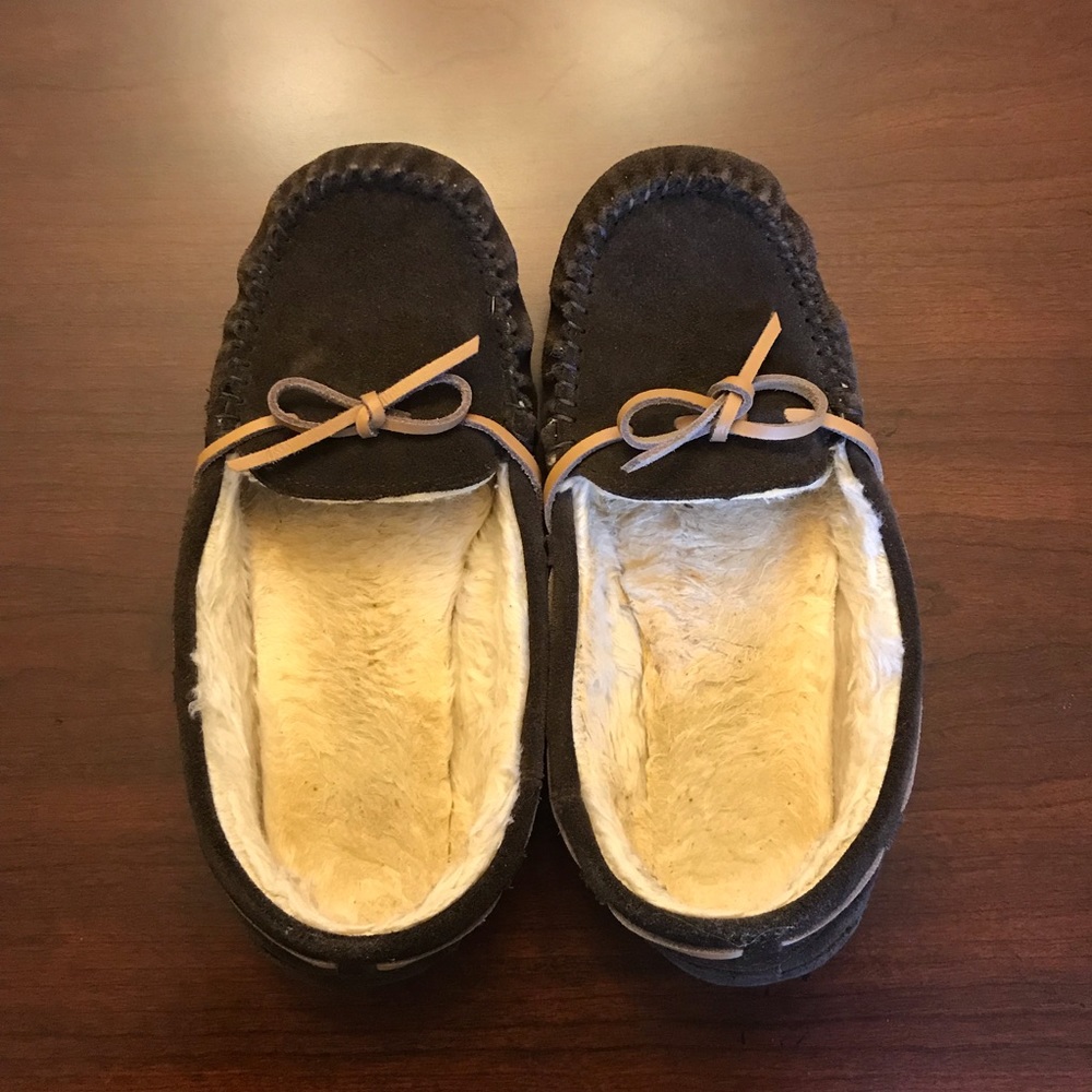 Brown moccasins